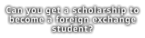 Can you get a scholarship to become a foreign exchange student?